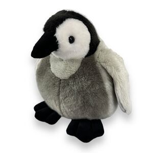 Unipak Potbelly Penguin 11" Plush Toy Stuffed Animal Black White Gray